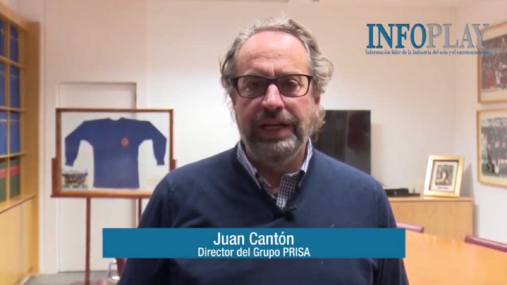 Juan Cantón, Director General de Prensa en PRISA, durante la gala de los Premios INFOPLAY al Juego Responsable y RSC:
