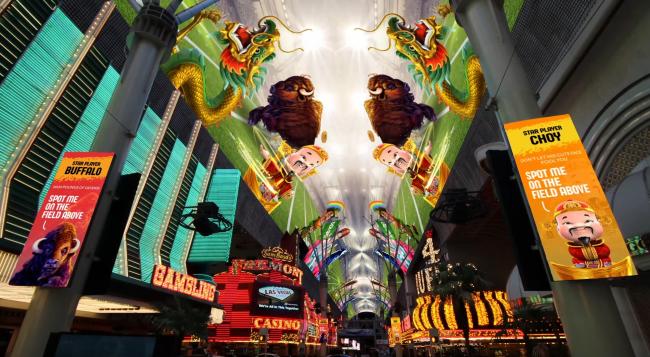 Aristocrat Gaming se asocia con Fremont Street Experience para llevar los personajes de sus slots a la pantalla de video única más grande del mundo (Vídeo)