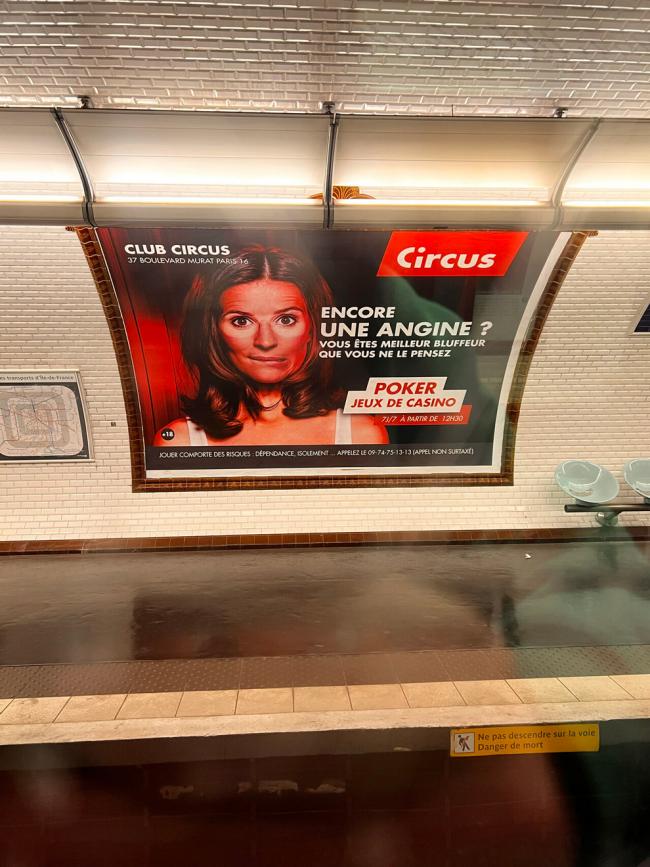 Espectacular campaña de CIRCUS en el metro de Paris