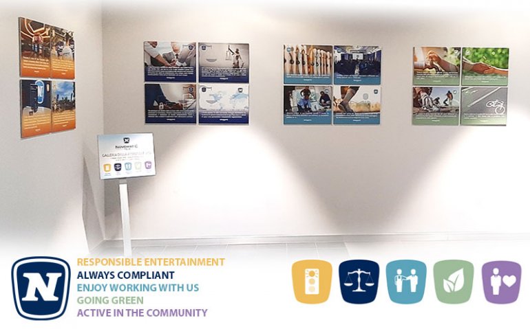 NOVOMATIC Italia inaugura la Galería de la Responsabilidad en sus oficinas de Roma y Rimini