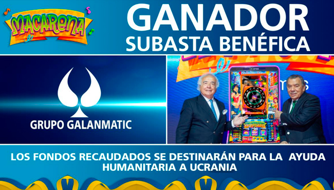 NOVOMATIC SPAIN anuncia que su subasta benéfica ya tiene ganador: Galanmatic