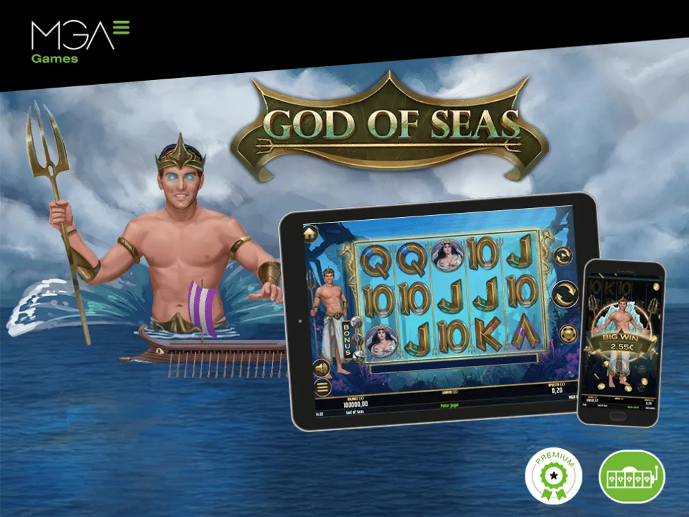 MGA Games lanza un nuevo juego de slots de casino: God of Seas, protagonizado por el nadador internacional David Meca (Vídeo)