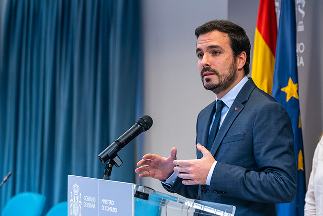 Alberto Garzón, ministro de Consumo