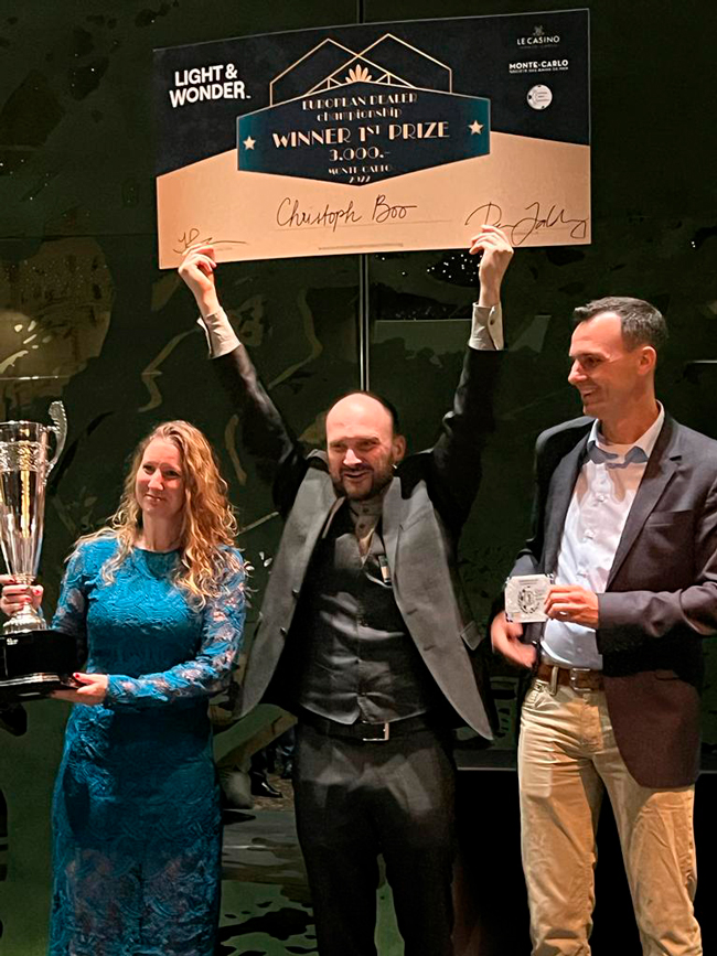  ECA proclama ganador del Campeonato Europeo de Croupiers 2022 a Christoph Boo de Casino Zurich