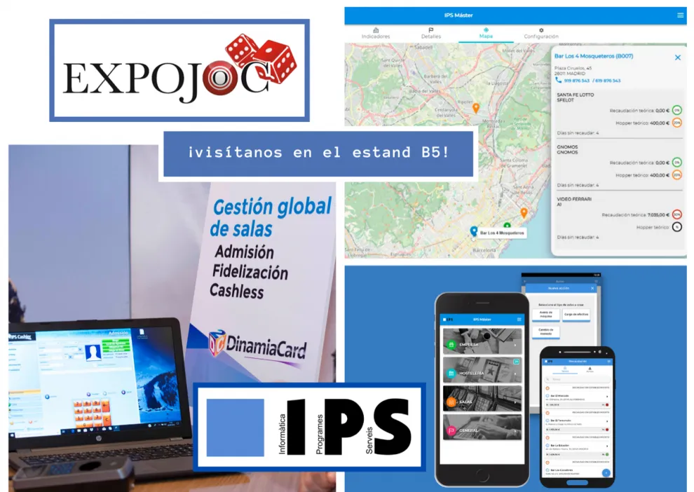 IPS confirma su presencia en Expojoc con el catálogo completo para hostelería y salones