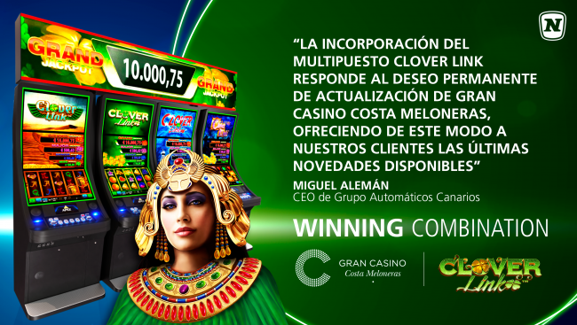NOVOMATIC Spain: Nueva instalación de CLOVER LINK en el Gran Casino Costa Meloneras 
