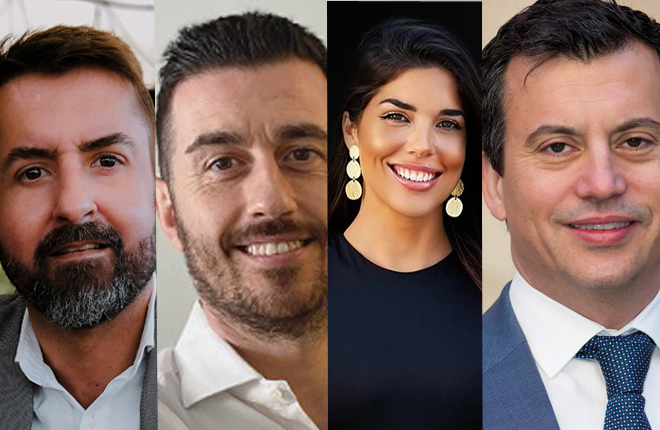 Alejandro Casanova, Francesco Bianchi, Gabriela Merino y Jacob López