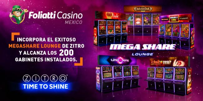 ZITRO SORPRENDE A LOS CASINOS DE FOLIATTI CON MEGASHARE LOUNGE