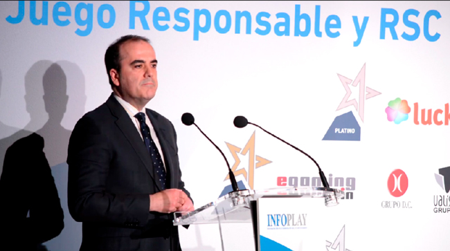 Germán Gusano Serrano, en la entrega de los Premios INFOPLAY al Juego Responsable de este año celebrada en el Teatro Real