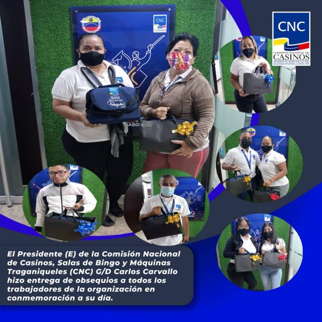 VENEZUELA: El Presidente de la COMISIÓN NACIONAL DE CASINOS agradece la excelente labor de los trabajadores