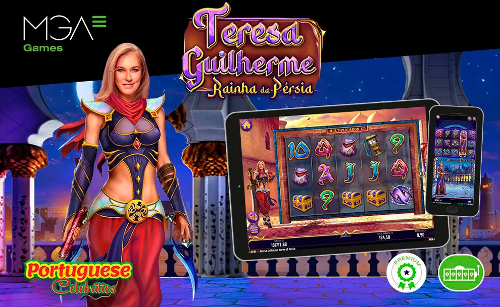 Teresa Guilherme joins the MGA Games Portuguese Celebrities family in Rainha da Pérsia (Video)