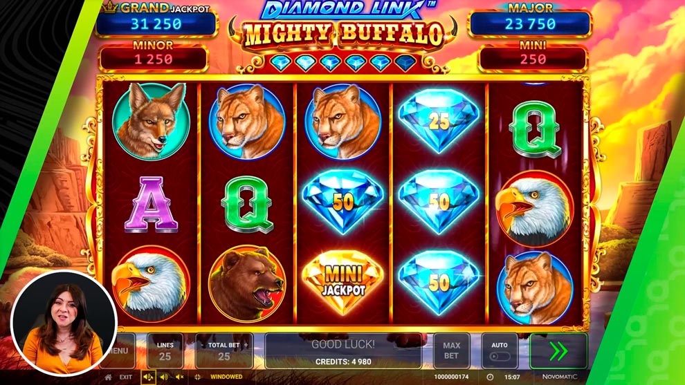Greentube presents its new game Diamond Link™: Mighty Buffalo (Video)