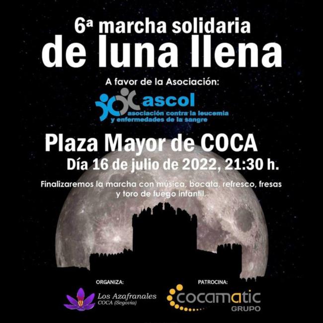 Grupo Cocamatic patrocina la 6ª Marcha Solidaria de Luna Llena en Coca