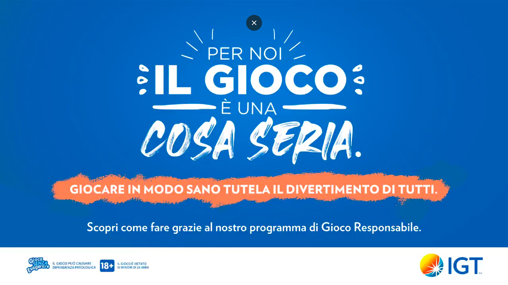 IGT Italy, committed to #GiocoResponsabile