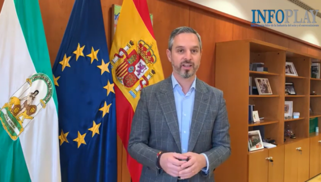 Juan Bravo, vicesecretario económico del PP, en el vídeo de agradecimiento por el premio INFOPLAY al Juego Responsable en la última edición.