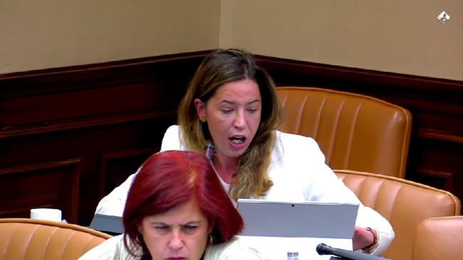 Laura López Domínguez del Grupo Parlamentario Confederal de Unidas Podemos-En Comú Podem-Galicia en Común