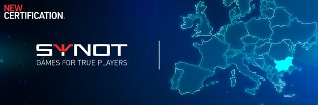 SYNOT Games, certified to bring its contents to Bulgaria