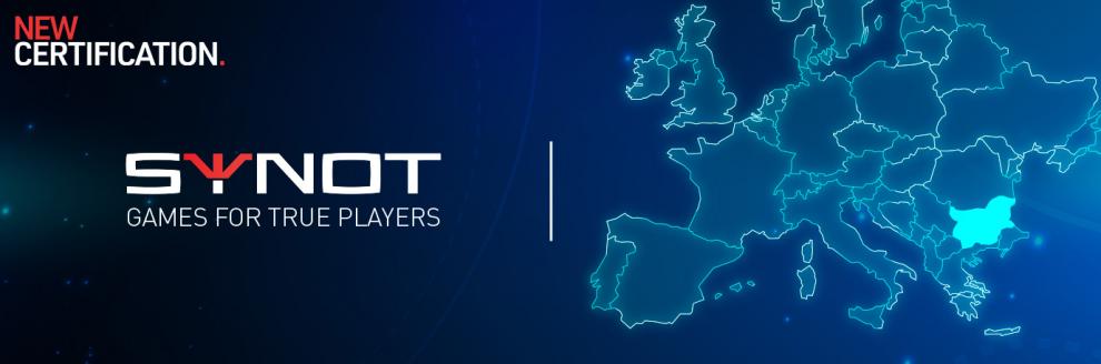 SYNOT Games, certified to bring its contents to Bulgaria