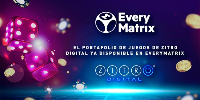 ZITRO DIGITAL LANZA SU CARTERA DE JUEGOS ONLINE EN EVERYMATRIX