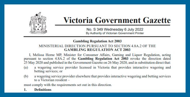 Victoria (Australia) establece requisitos adicionales para los operadores del juego online y así fomentar el juego responsable 