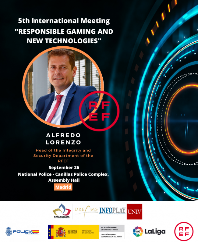 Alfredo Lorenzo from the RFEF will be a speaker at the V International Meeting for Responsible Gaming