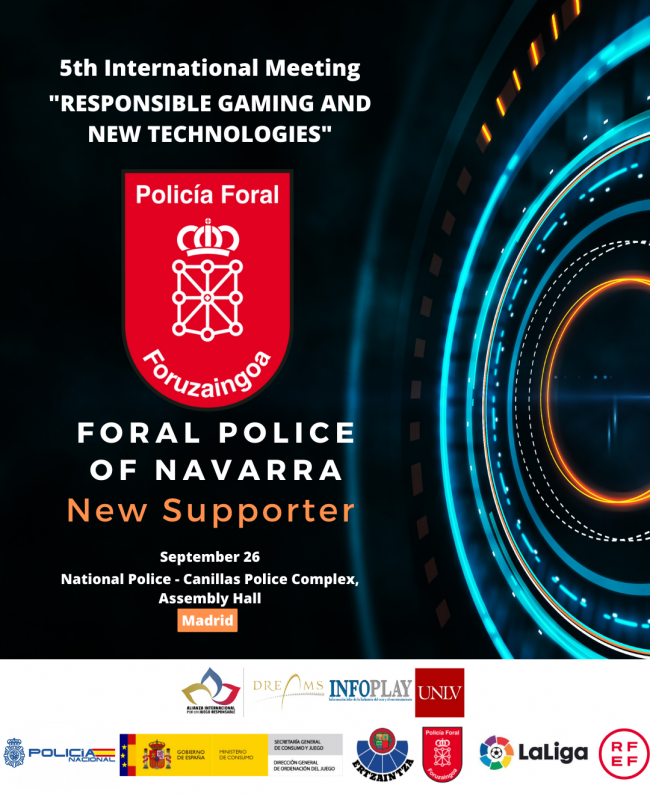The Navarra Provincial Police confirms its support for the V International Meeting for Responsible Gaming