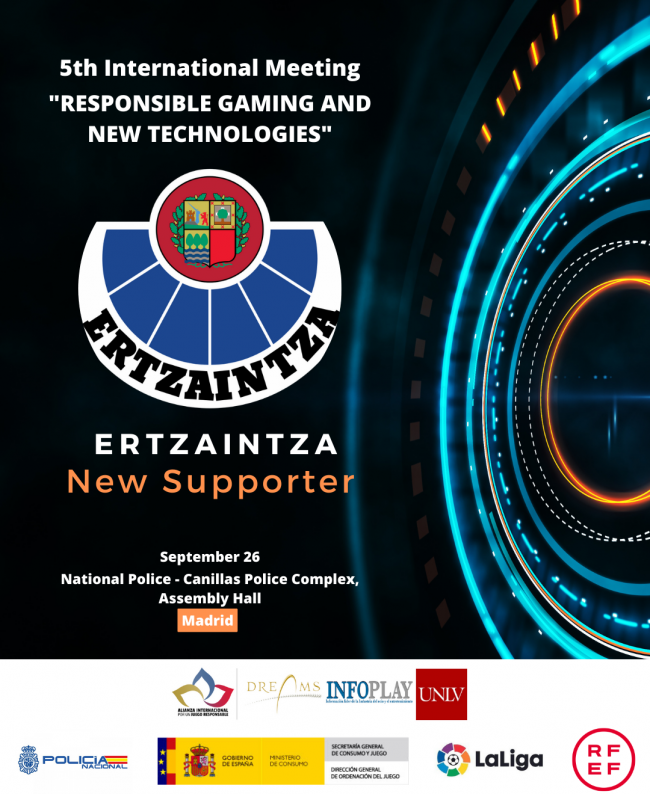 The Ertzaintza, new institutional support for the 5th International Meeting for Responsible Gaming