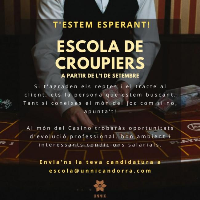 UNNIC's Croupiers School starts its activities next September