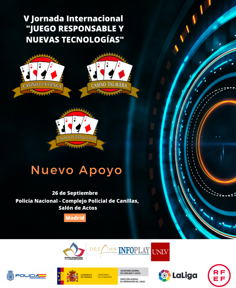 CASINO de CUENCA, CASINO de TALAVERA y CASINO DE PUERTOLLANO, COLABORADORES de la Cumbre policial del sector del juego y el deporte: la V Jornada Internacional de Juego Responsable