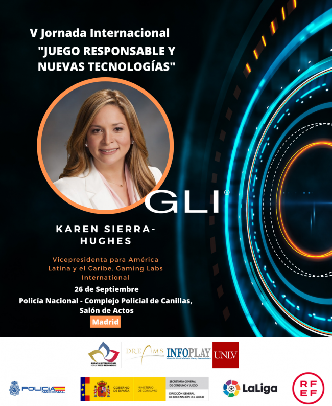 Karen Sierra-Hughes (GLI), ponente en las V Jornadas Internacionales por el Juego Responsable