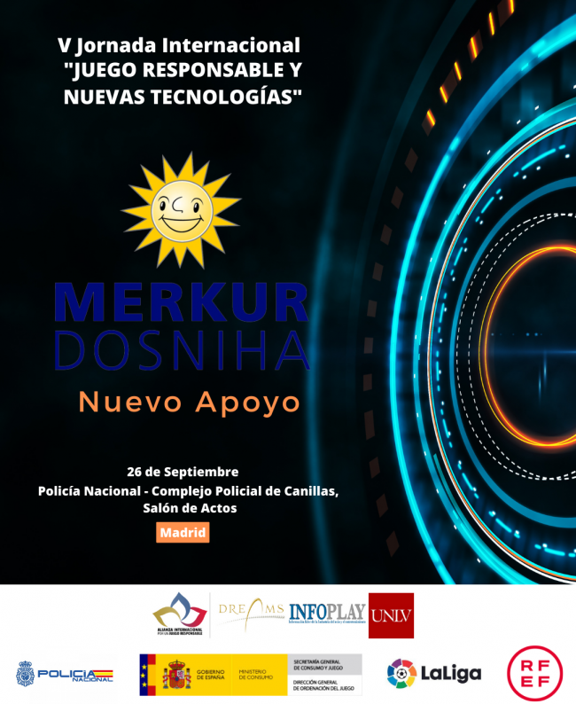 MERKUR DOSNIHA, fiel apoyo a la Cumbre Policial del juego y el deporte, V Jornada Internacional por el Juego Responsable