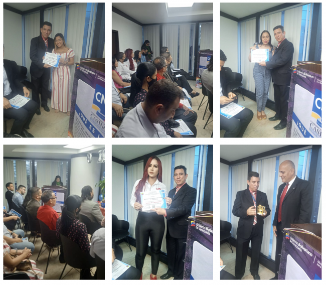 Entrega de certificados de aprobación del Segundo Curso de Oficiales de Cumplimiento Sector Casinos en Venezuela