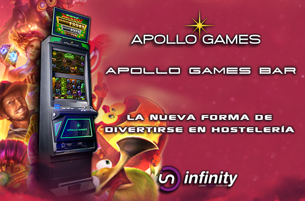 APOLLO GAMES BAR, lo nuevo para HOSTELERÍA de INFINITY GAMING, homologado YA en Murcia y Andalucía y esperando en nuevas comunidades su inminente homologación
