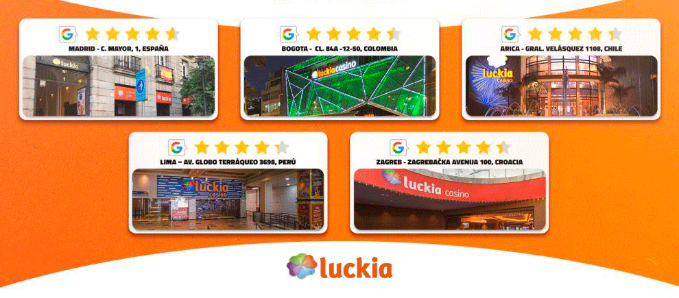 ¿Cuáles son los mejores locales de LUCKIA en Europa y Latinoamérica?