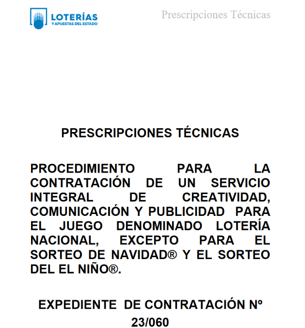 loterias y apuestas del estado, publicidad