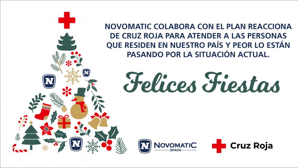 NOVOMATIC SPAIN desea felices fiestas colaborando con la Cruz Roja