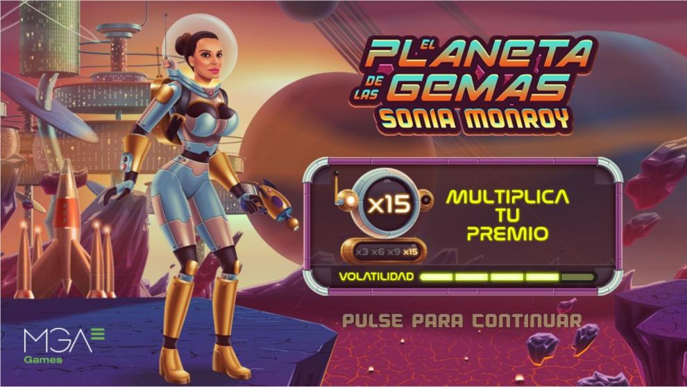 Sonia Monroy, la nueva Spanish Celebrities Casino Slots de MGA Games, arrasa en 'El Planeta de las Gemas'