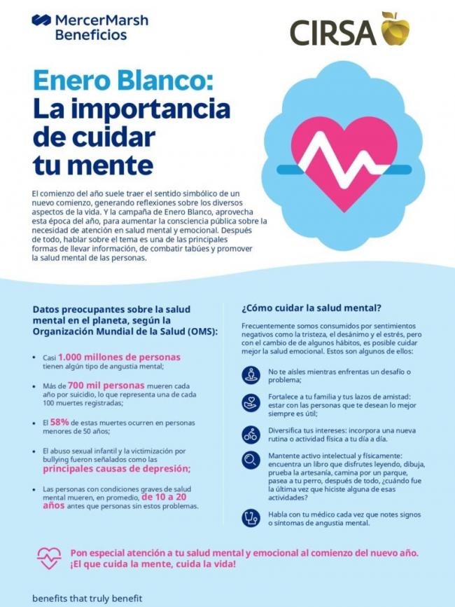 CIRSA celebra su ENERO BLANCO y reivindica la importancia de la salud mental
