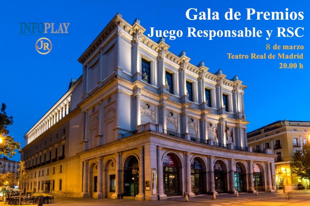  El TEATRO REAL de Madrid acogerá el próximo 8 de marzo la V EDICIÓN DE LOS PREMIOS INFOPLAY AL JUEGO RESPONSABLE Y RSC 