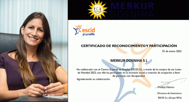 MERKUR DOSNIHA, reconocida por el Grupo SIFU como empresa comprometida