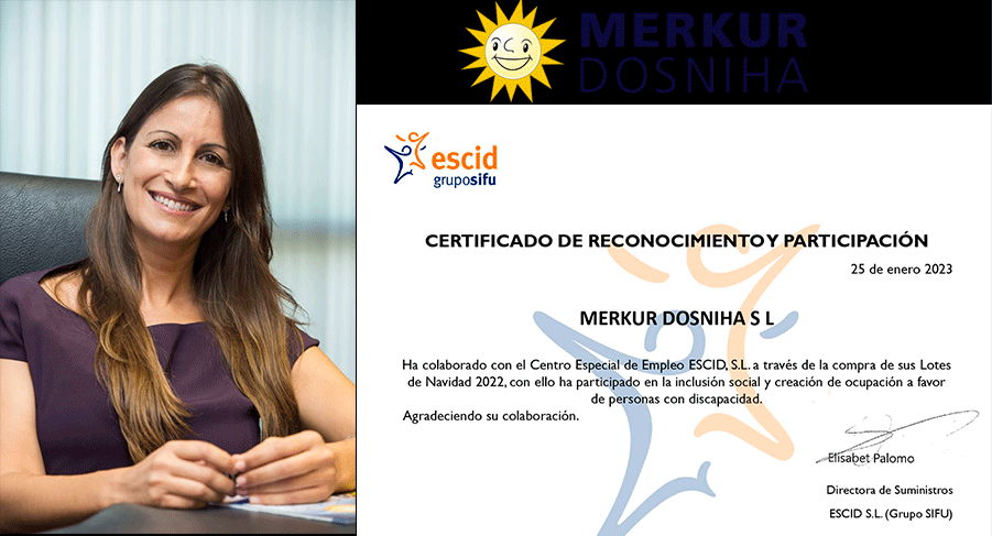 MERKUR DOSNIHA, reconocida por el Grupo SIFU como empresa comprometida