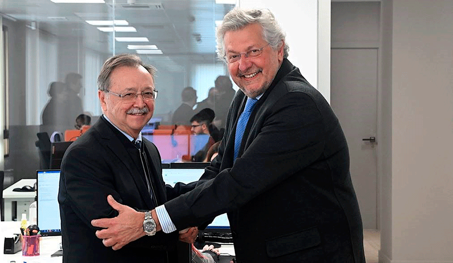 Juan Vivas, presidente de la Ciudad de Ceuta y Miguel Suqué, presidente Casino Barcelona Online (Grup Peralada)