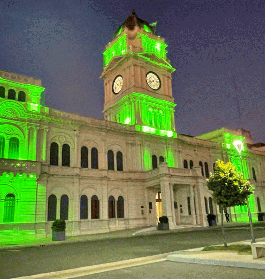 La ciudad de Paraná en Argentina se pinta de verde en la semana del Juego Responsable