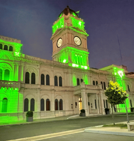 La ciudad de Paraná se pinta de verde en la semana del Juego Responsable