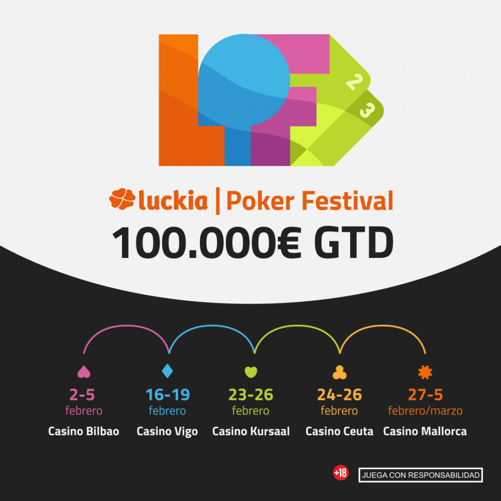 Regresa el Luckia Poker Festival con más fuerza y paradas que nunca: comidas de hermandad, paellas y paseos en Barco