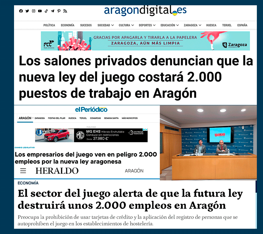 SALONES DE JUEGO, AESA, ARAGÓN