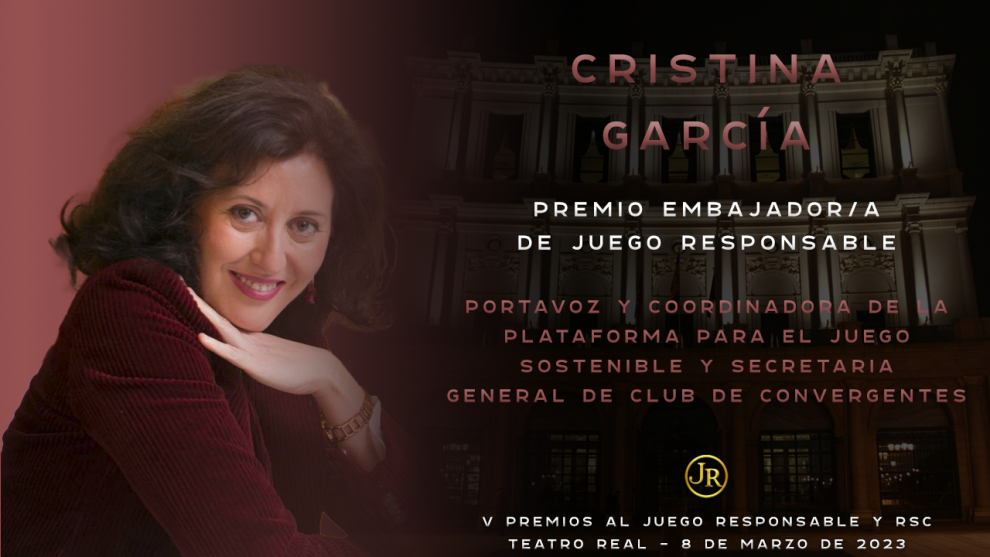 V PREMIOS AL JUEGO RESPONSABLE Y RSC

PREMIO Embajadora de Juego Responsable

CRISTINA GARCÍA