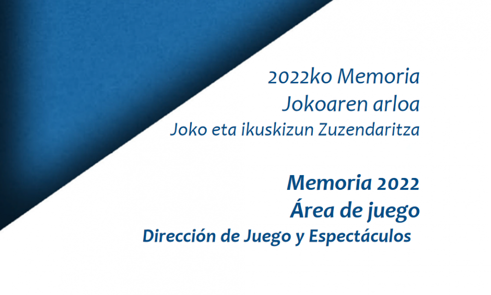 Memoria 2022 de Juego del País Vasco: datos por operadores, recaudación fiscal y número de inspecciones