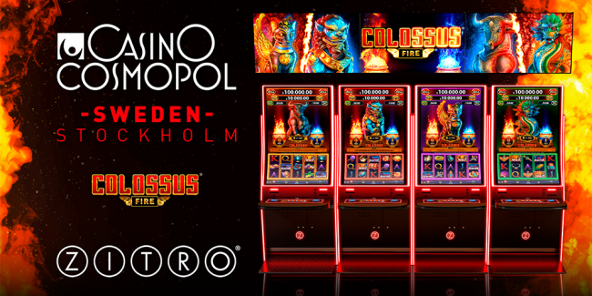 ZITRO ENTRA EN SUECIA CON EL LANZAMIENTO DE COLOSSUS FIRE EN CASINO COSMOPOL ESTOCOLMO