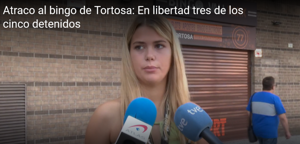 BINGO TORTOSA, ATRACO